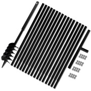vidaXL Świder glebowy z uchwytem, 120 mm, z rurą przedłużającą, 17 m, stal vidaXL 270526