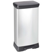 Curver Kosz na śmieci Deco z pedałem, 50 L, srebrny, 240643 Curver 240643