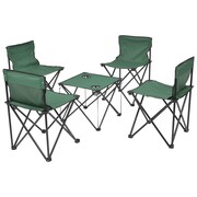 vidaXL Zestaw mebli turystycznych, 5 szt., zielony, 45 x 45 x 70 cm vidaXL 42928