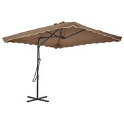 vidaXL Parasol ogrodowy na słupku stalowym, 250 x 250 cm, kolor taupe vidaXL 44884