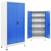 vidaXL Szafa biurowa, metalowa, 90 x 40 x 180 cm, szaro-niebieska vidaXL 245976