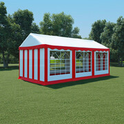 vidaXL Namiot ogrodowy PVC, 3x6 m, czerwony-biały vidaXL 274963