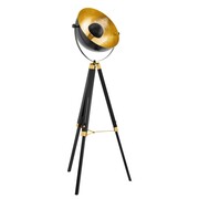 EGLO Lampa podłogowa COVALEDA, czarny i mosiądz, 49618 EGLO 49618