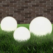 vidaXL Lampy zewnętrzne LED, 3 szt., kule 20/30/40 cm, PMMA vidaXL 50659