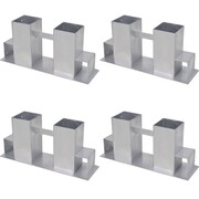 vidaXL Wsporniki do stojaka na drewno 4 szt srebrny metal vidaXL 41925