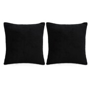 vidaXL Zestaw 2 poduszek z weluru w kolorze czarnym, 60 x 60 cm vidaXL 132932