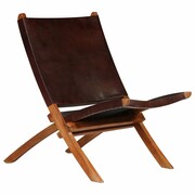 vidaXL Fotel z prawdziwej skóry, 59 x 72 x 79 cm, brązowy vidaXL 246363
