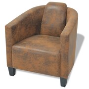 vidaXL Fotel, brązowy materiał vidaXL 243899