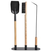 Esschert Design Trzyczęściowy przybornik kominkowy, stal węglowa Esschert Design FF208