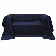 vidaXL Pokrowiec/Narzuta na kanapę micro zamsz granat 270 x 350 cm vidaXL 130900