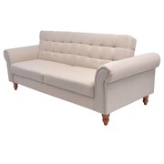 vidaXL Sofa z kremowego materiału vidaXL 243925