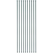 vidaXL Słupki ogrodzeniowe, 10 szt., 2 m, metalowe, zielone vidaXL 142311