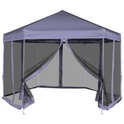 vidaXL Rozkładany namiot ogrodowy, 6 ścianek, 3,6 x 3,1 m, granatowy vidaXL 42110