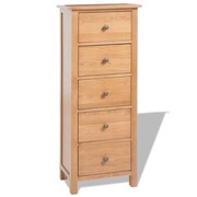 vidaXL Wysoka komoda, dębowa, brązowa, 45x32x115 cm vidaXL 243934