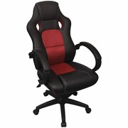 vidaXL Krzesło biurowe w stylu sportowym ze sztucznej skóry niebieskie vidaXL 242896