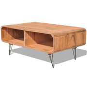 vidaXL Stolik kawowy 90 x 55,5 x 38,5 cm, drewniany, brązowy vidaXL 243007