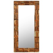 vidaXL Lustro ścienne z ramą z odzyskanego drewna, 60 x 120 cm vidaXL 246419