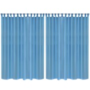 vidaXL Prosta zasłona 290 x 225 cm x2 TURKUSOWA vidaXL 130754