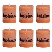Bolsius Świece rustykalne x6 80x68 mm Pomarańcz Bolsius 400653