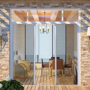 vidaXL Biała moskitiera przesuwana na podwójne drzwi 215 x 215 cm vidaXL 141568