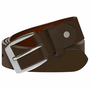 vidaXL Męski pasek biznesowy, skórzany, brązowy, 125 cm vidaXL 133335