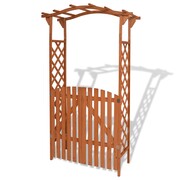 vidaXL Pergola ogrodowa z bramką, lite drewno, 120 x 60 x 205 cm vidaXL 43372