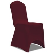 vidaXL Naciągany pokrowiec na krzesło - bordo - 50 szt. vidaXL 130339