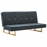 vidaXL Sofa rozkładana, tapicerowana materiałem, ciemnoszara vidaXL 247028
