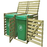vidaXL Osłona na 2 kosze na śmieci, impregnowane drewno FSC, 240 L vidaXL 42270
