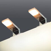 vidaXL Lampy nad lustro, 2 szt., 2 W, ciepłe, białe światło vidaXL 245345
