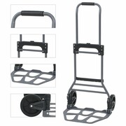 vidaXL Składany wózek ręczny, aluminiowy, 130 kg vidaXL 142943