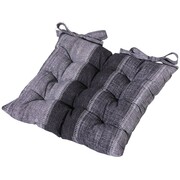 Madison Poduszka na siedzisko Denim Stripe, 46x46 cm, szara, TOSCF364 Madison TOSCF364