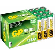 GP Super alkaliczne baterie AAA, 24 szt, 1,5 V, 03024AB24 GP 03024AB24