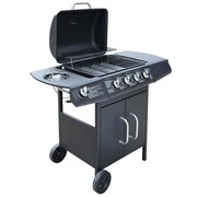 vidaXL Grill gazowy ze strefą gotowania 4+1, kolor czarny vidaXL 273789