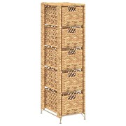 vidaXL Szafka z hiacyntu wodnego z 5 koszykami, 25,5 x 37 x 100 cm vidaXL 245492