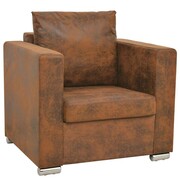 vidaXL Fotel, 82 x 73 x 82 cm, sztuczny zamsz vidaXL 244701