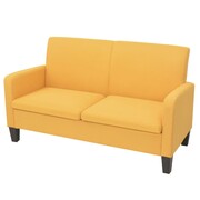 vidaXL Sofa 2-osobowa, żółta, 135 x 65 x 76 cm vidaXL 244710