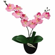 vidaXL Sztuczny storczyk z doniczką, 30 cm, różowy vidaXL 244422