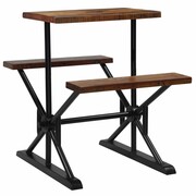 vidaXL Stolik barowy z ławkami, lite drewno z odzysku, 80x50x107 cm vidaXL 245379