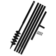 vidaXL Świder glebowy z uchwytem, 100 mm, z rurą przedłużającą, 5 m, stal vidaXL 270519