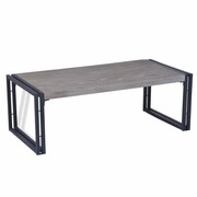 vidaXL Stolik kawowy z drewna tekowego, szary, 100 x 50 x 35 cm vidaXL 245064
