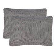 vidaXL 2 poduszki, bawełna o grubym splocie, 60x40 cm, ciemnoszare vidaXL 245103