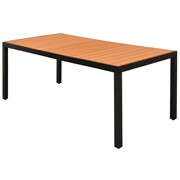 vidaXL Stół ogrodowy, WPC, aluminium, 185 x 90 x 74 cm, brąz vidaXL 42795