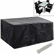 vidaXL Pokrywa na meble ogrodowe 240 x 140 cm z 10 oczkami vidaXL 41641