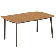 vidaXL Stół ogrodowy, lite drewno akacjowe i stal, 150 x 90 x 72 cm vidaXL 44234