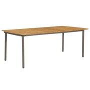 vidaXL Stół ogrodowy, lite drewno akacjowe i stal, 200 x 100 x 72 cm vidaXL 44235