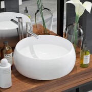 vidaXL Umywalka ceramiczna, okrągła 40 x 16 cm, biała vidaXL 142340