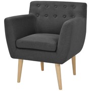 vidaXL Fotel 67x59x77 cm, ciemnoszary materiał vidaXL 244066