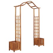 vidaXL Pergola łukowa z donicami, lite drewno akacjowe, 180x40x218cm vidaXL 44112