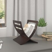 vidaXL Drewniany stojak na gazety, brązowy vidaXL 241218